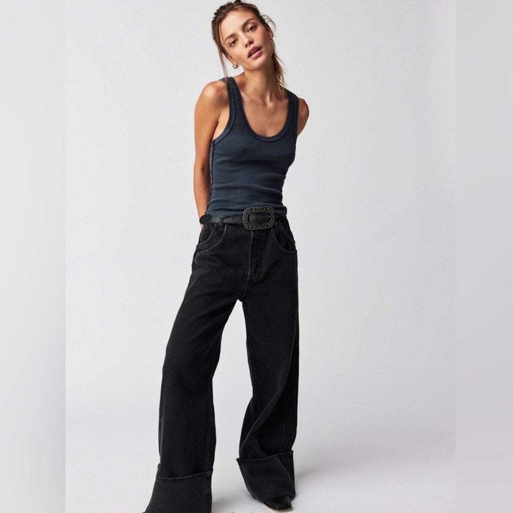 We‎ The Free Final Countdown Jeans Low-Rise Cuffed Boyfriend Slouchy - Picture 2 of 8